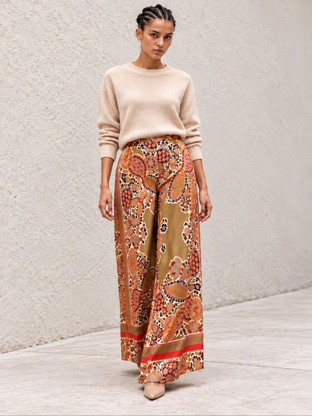 Zara Paisley Print Wide-Leg Palazzo Pants – Boho Luxe Statement Lounge Trousers